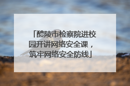 醴陵市检察院进校园开讲网络安全课，筑牢网络安全防线