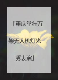 重庆举行万架无人机灯光秀表演