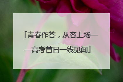 青春作答，从容上场——高考首日一线见闻