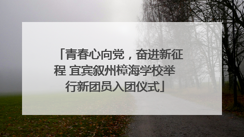 青春心向党，奋进新征程 宜宾叙州樟海学校举行新团员入团仪式