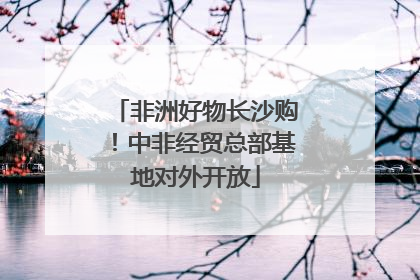 非洲好物长沙购！中非经贸总部基地对外开放
