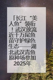 长江“美人鱼”领衔！武汉放流近千万尾鱼苗守护绿色生态——湖北武汉青鱼原种场参加2025年“全国放鱼日”增殖放流活动