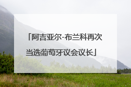 阿吉亚尔-布兰科再次当选葡萄牙议会议长