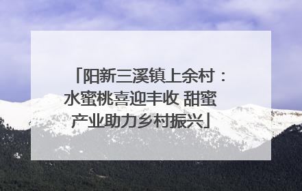 阳新三溪镇上余村：水蜜桃喜迎丰收 甜蜜产业助力乡村振兴