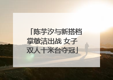 陈芋汐与新搭档掌敏洁出战 女子双人十米台夺冠