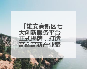雄安高新区七大创新服务平台正式揭牌，打造高端高新产业聚集“强磁场”