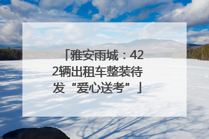雅安雨城：422辆出租车整装待发“爱心送考”