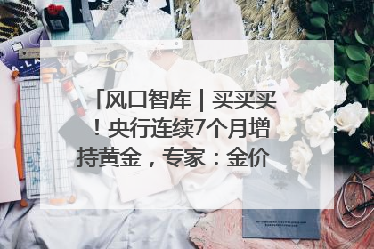 风口智库｜买买买！央行连续7个月增持黄金，专家：金价或仍易涨难跌