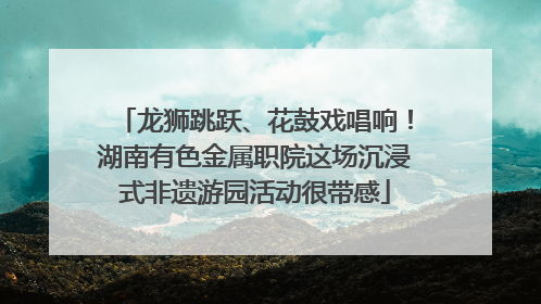 龙狮跳跃、花鼓戏唱响！湖南有色金属职院这场沉浸式非遗游园活动很带感