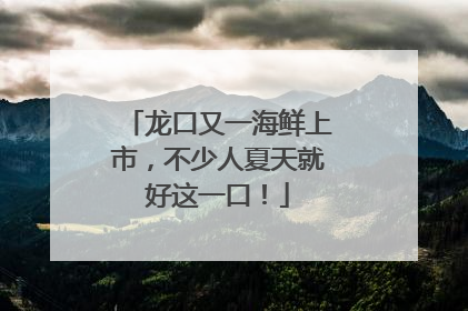 龙口又一海鲜上市，不少人夏天就好这一口！