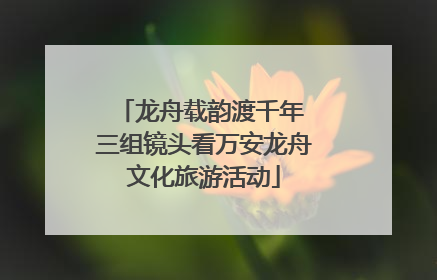 龙舟载韵渡千年 三组镜头看万安龙舟文化旅游活动