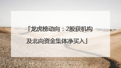 龙虎榜动向：2股获机构及北向资金集体净买入