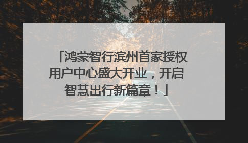 鸿蒙智行滨州首家授权用户中心盛大开业，开启智慧出行新篇章！