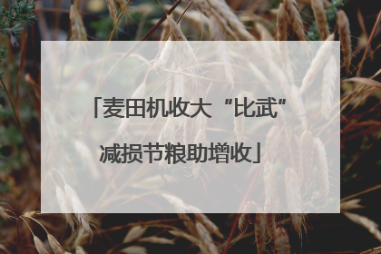 麦田机收大“比武” 减损节粮助增收
