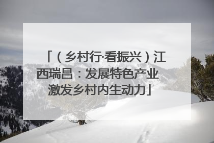 （乡村行·看振兴）江西瑞昌：发展特色产业 激发乡村内生动力