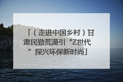 （走进中国乡村）甘肃民勤荒漠引“Z世代”探兴环保新时尚