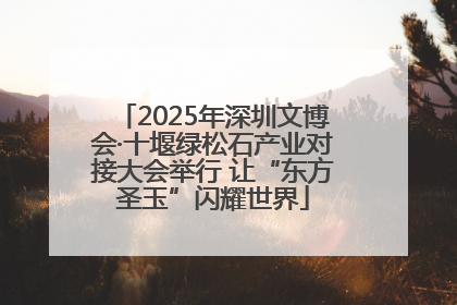 2025年深圳文博会·十堰绿松石产业对接大会举行 让“东方圣玉”闪耀世界
