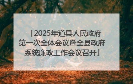 2025年道县人民政府第一次全体会议暨全县政府系统廉政工作会议召开