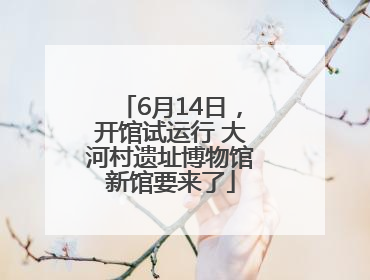 6月14日，开馆试运行 大河村遗址博物馆新馆要来了