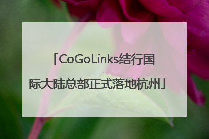 CoGoLinks结行国际大陆总部正式落地杭州